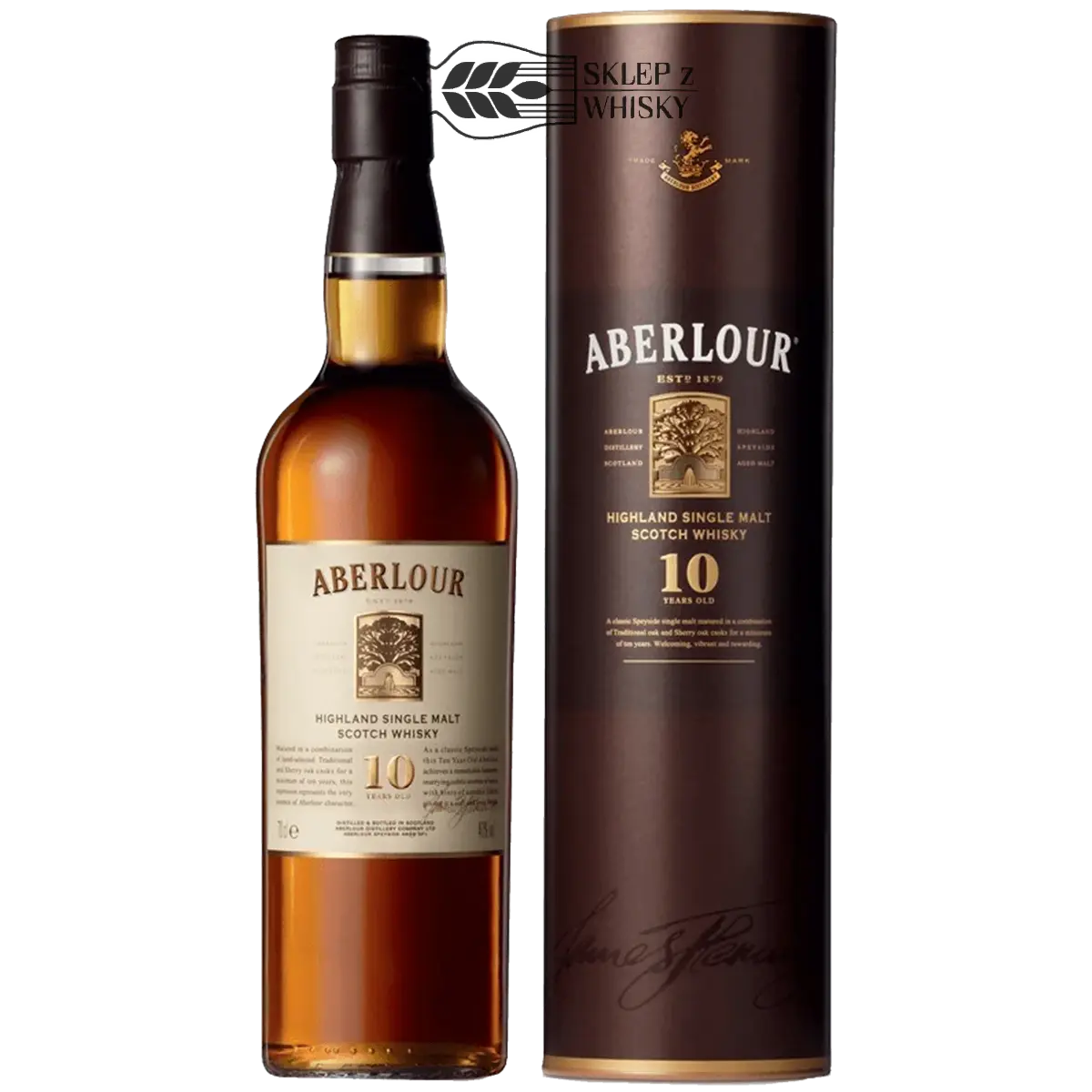 Aberlour 10-letnia szkocka whisky single malt z regionu Speyside, 700 ml, w pudełku