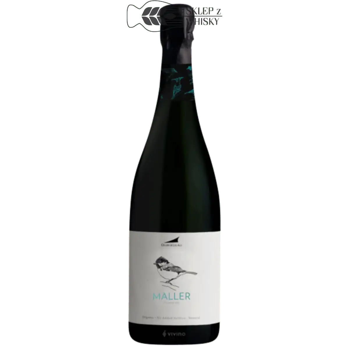 Alta Alella Maller, 750 ml, hiszpańskie białe wino musujące Brut Nature w eleganckiej butelce.