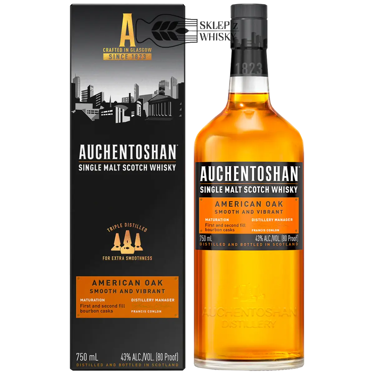 Wood Whisky | Auchentoshan | Sklep 43% | 0,7l z Three