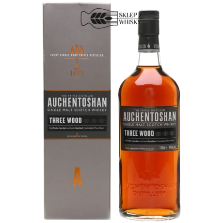 Auchentoshan Three Wood - szkocka whisky single malt z regionu Lowlands, stara edycja, 700 ml, w pudełku