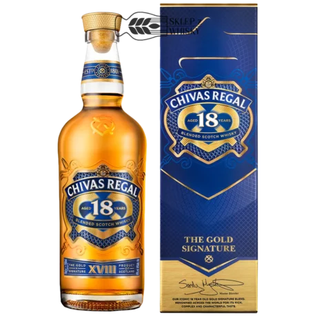 Chivas Regal 18-letnia szkocka whisky blended, 700 ml, w pudełku