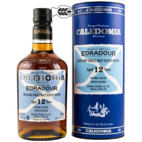 Edradour 12 YO Caledonia - szkocka whisky single malt z regionu Highlands, 700 ml, w pudełku