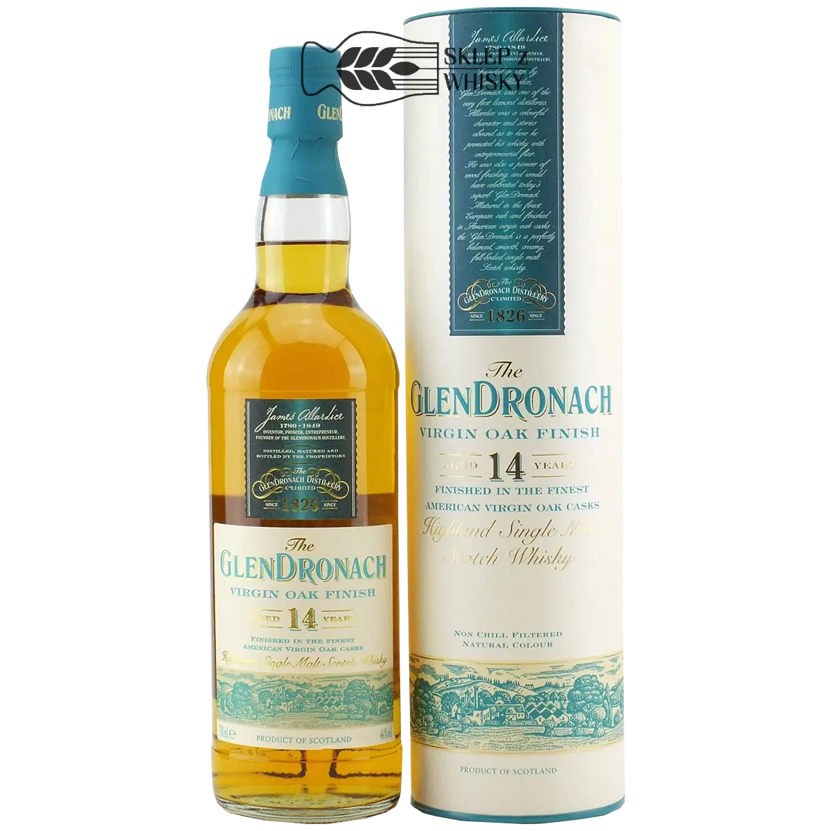 Glendronach 14 YO Virgin Oak Finish - szkocka whisky single malt z regionu Highlands, 700 ml, w pudełku