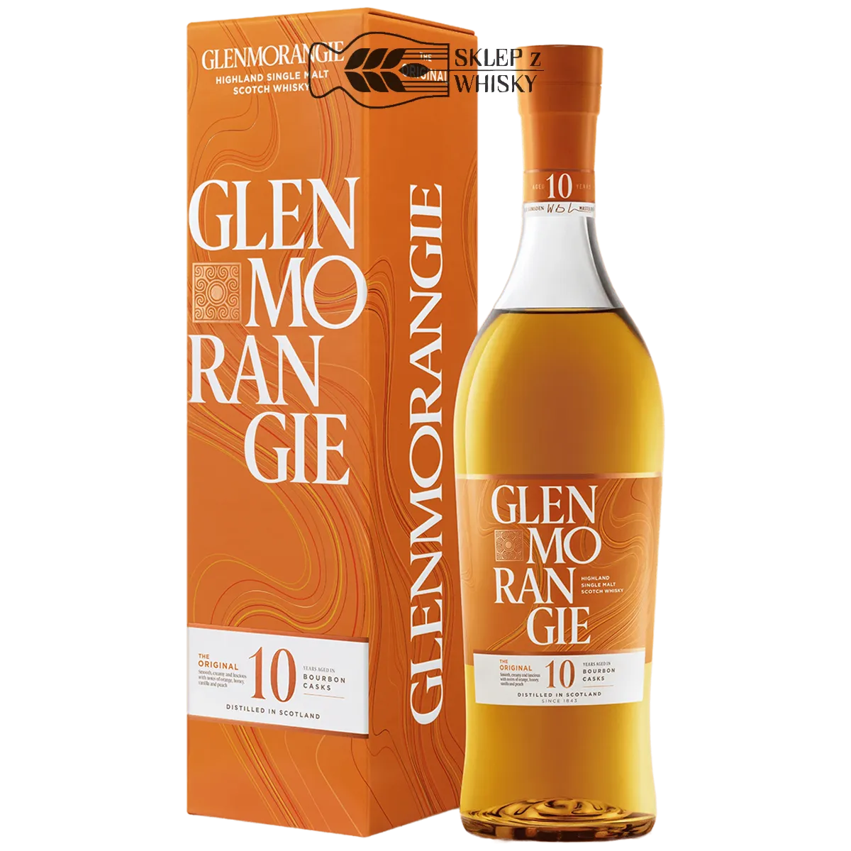 Glenmorangie 10-letnia szkocka whisky single malt z regionu Highlands, 700 ml w pudełku