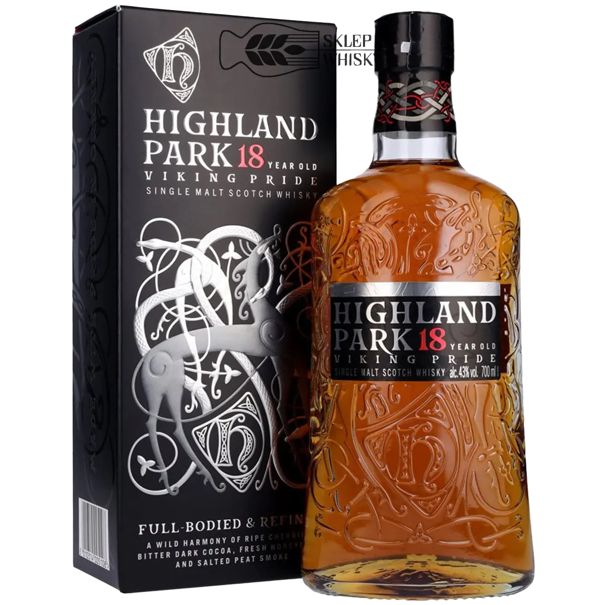 Highland Park 18-letnia szkocka whisky single malt z regionu Highlands, 700 ml, w pudełku