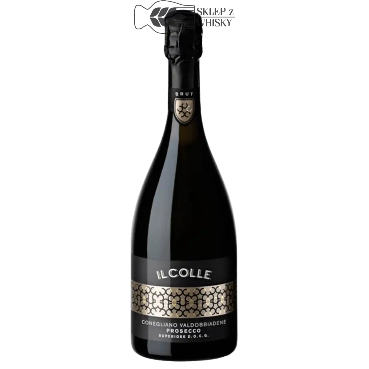 Butelka wina Il Colle Prosecco Conegliano Valdobbiadene Superiore Brut o pojemności 750 ml.