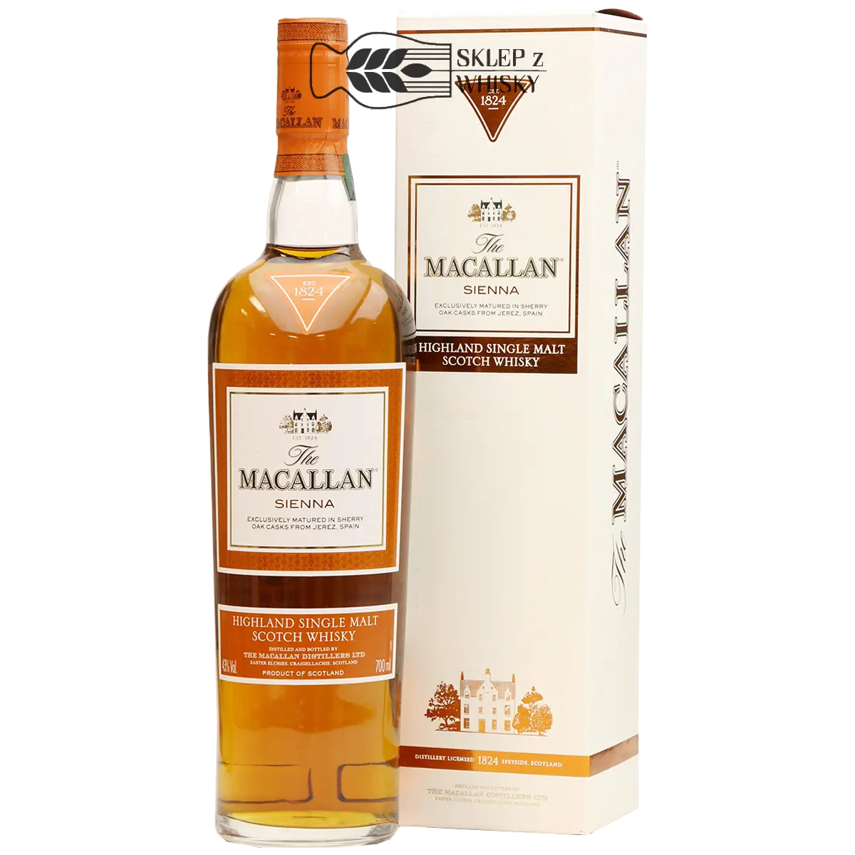 Macallan Sienna The 1824 Series - szkocka whisky single malt z regionu Speyside, 700 ml, w pudełku