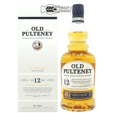 Old Pulteney 12 letnia szkocka whisky single malt z regionu Highlands, 700 ml, w pudełku