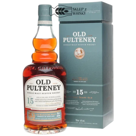 Old Pulteney 15-letnia szkocka whisky single malt z regionu Highland, 700 ml, w pudełku