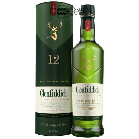 Glenfiddich 12-letnia szkocka whisky single malt, z regionu Speyside, 700 ml w pudełku