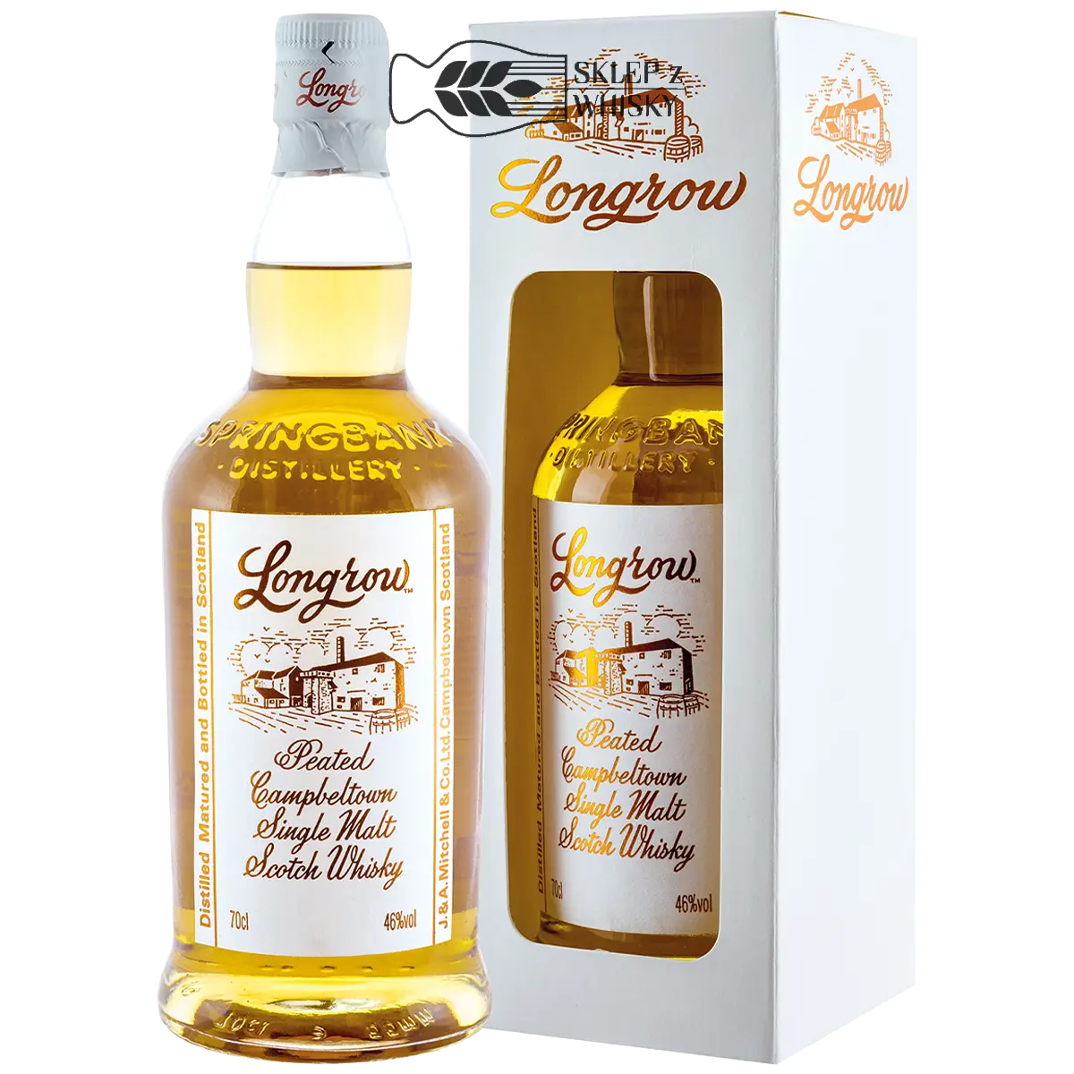 Longrow Peated - szkocka whisky single malt z regionu Campbeltown, 700 ml, w pudełku
