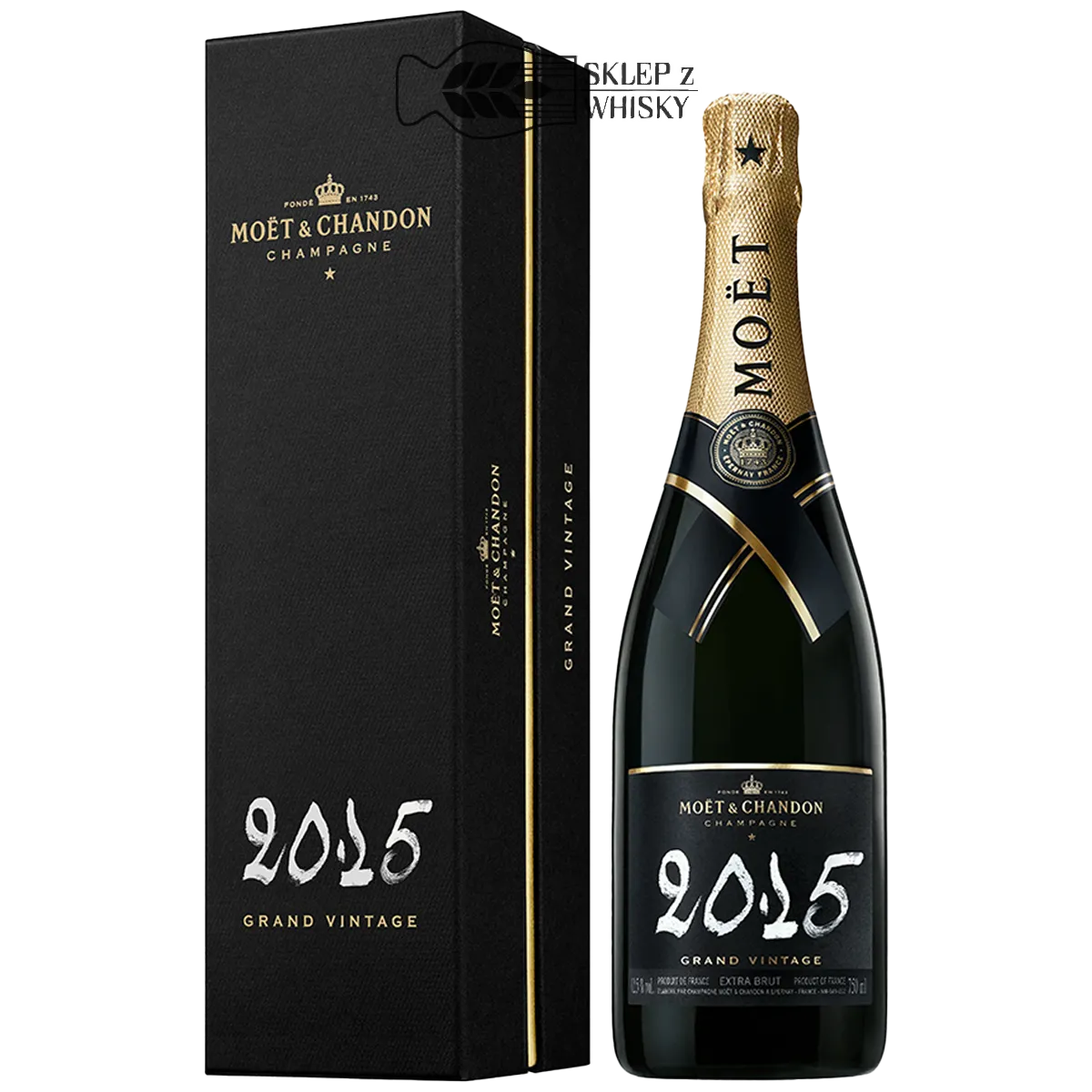 Moet & Chandon Grand Vintage 2015 — Francuskie wino musujące, szampan, 750 ml z pudełkiem