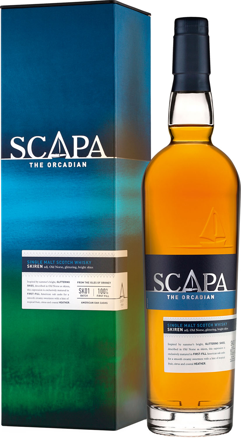 Scapa Skiren — highlands single malt scotch whisky, butelka 700 ml, pudełko