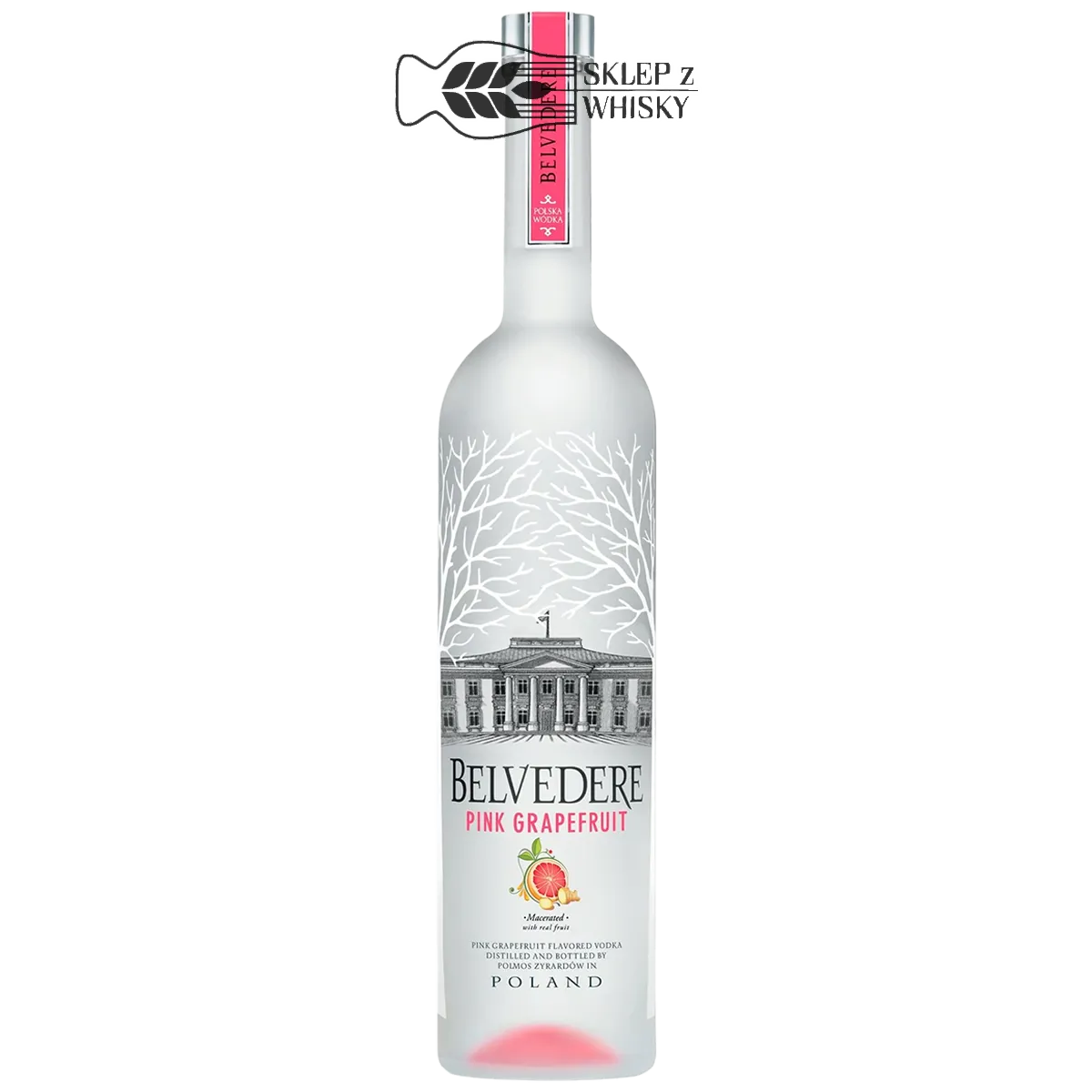 Belvedere Vodka Pink Grapefruit — Polski napój spirytusowy, butelka 700 ml