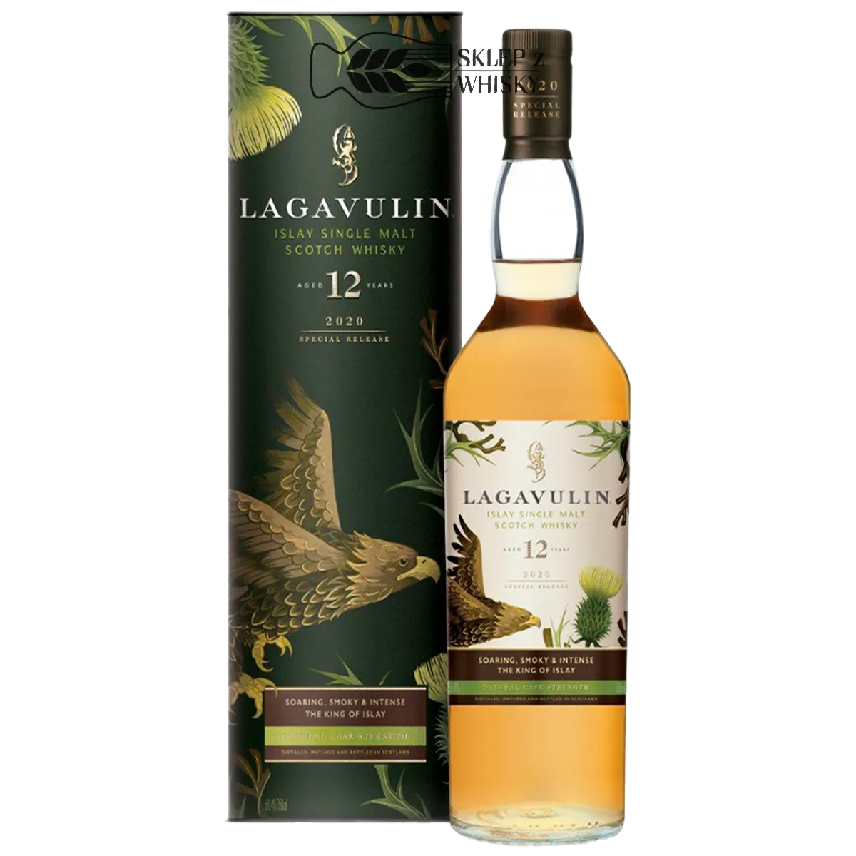 Lagavulin 12 YO Diageo Special Release (DSR) 2020 - szkocka whisky single malt z regionu Islay, 700 ml, w pudełku