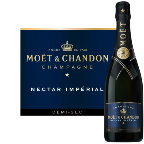 Moet & Chandon Nectar Imperial — Francuskie wino musujące, szampan, 750 ml, powiększona etykieta