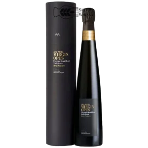 Alta Alella Mirgin Opus — hiszpańskie wino musujące, cava, białe, wytrawne, butelka 750 ml, pudełko