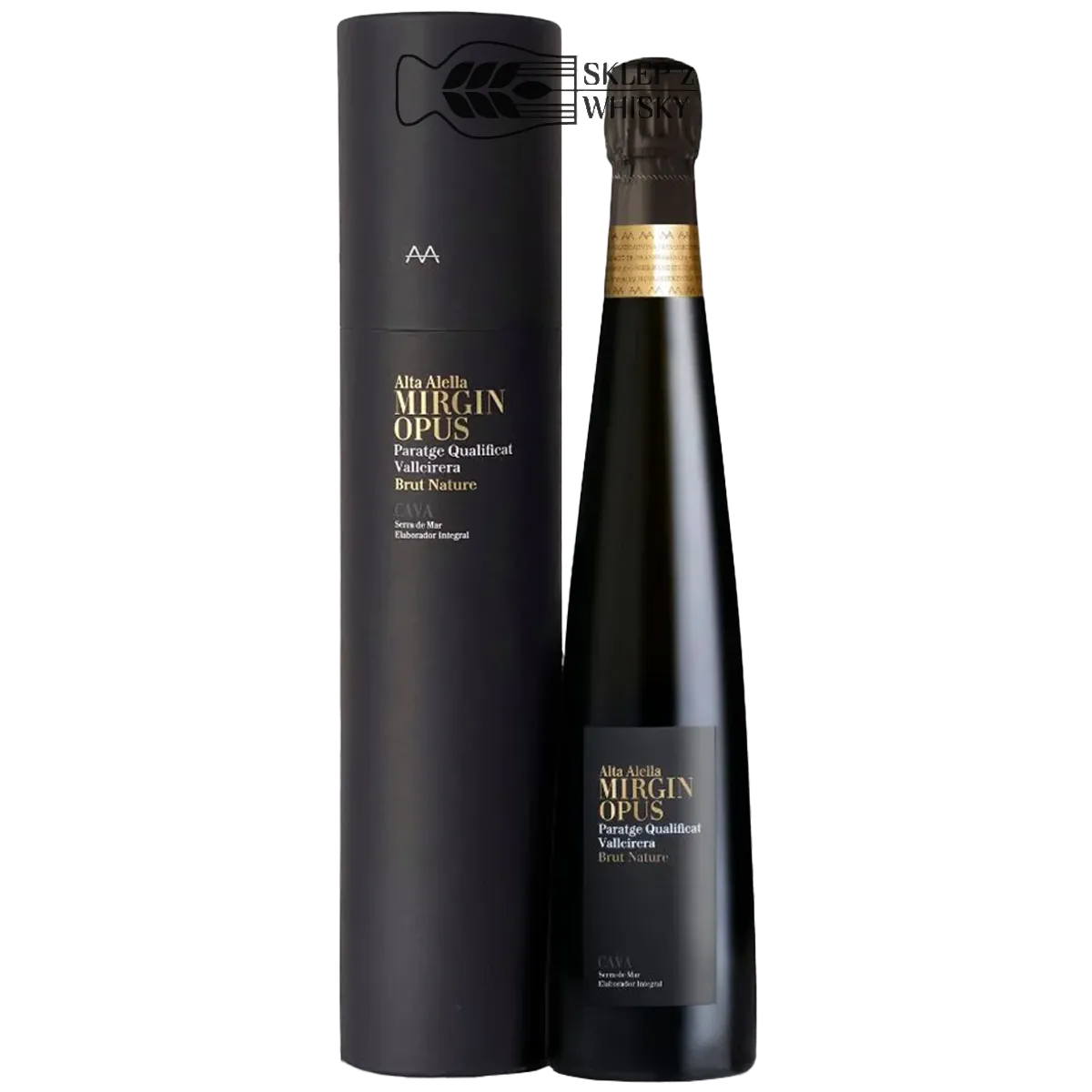 Alta Alella Mirgin Opus — hiszpańskie wino musujące, cava, białe, wytrawne, butelka 750 ml, pudełko