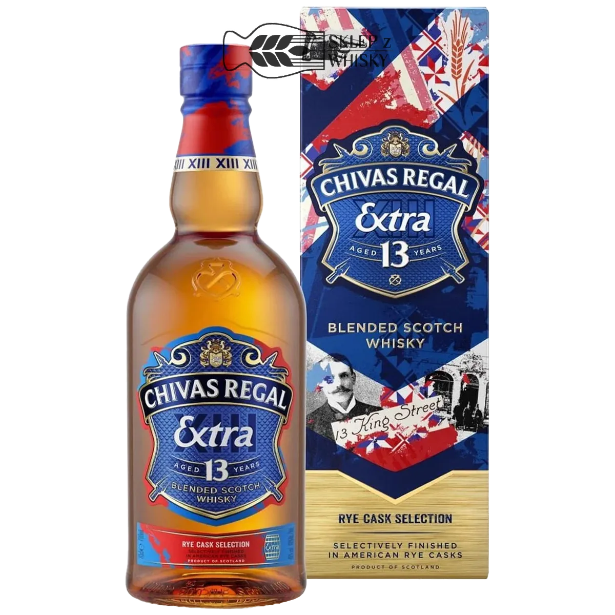 Chivas Regal 13YO Extra American Rye - szkocka whisky blended, 700 ml, pudełko