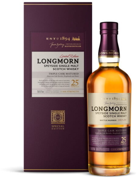 Longmorn 25 YO - szkocka whisky single malt, butelka 700 ml, pudełko