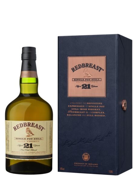 Redbreast 21 YO - irlandzka whiskey single pot still, 700 ml, w pudełku, starsze wydanie,